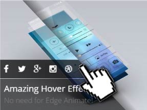 Darkwell includes custom image hover effects for Muse