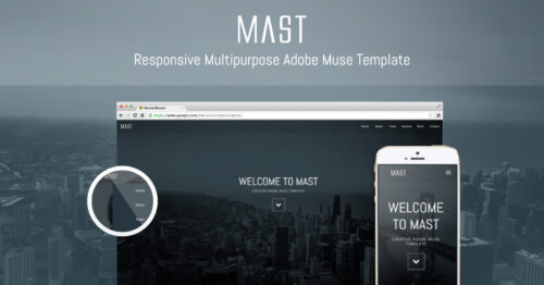Mast Responsive Muse Theme - Share Image