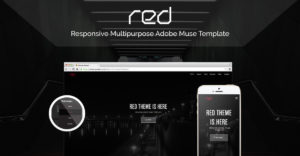 Red Adobe Muse Theme - Share Image