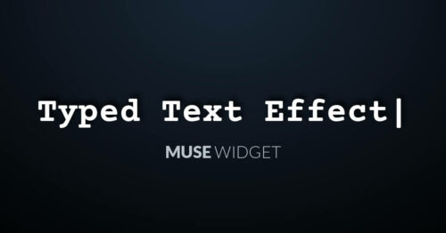 Typed Text Effect Muse Widget - Featured Image