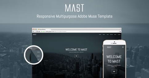 Mast Responsive Muse Theme - Product Image