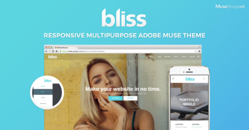 Bliss Multipurpose Adobe Muse Template Share Image