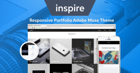 Inspire Portfolio Adobe Muse Template by MuseShop.net - Featured Image