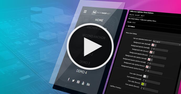 Video Tutorial - Fullscreen Lightbox Menu for Adobe muse - MuseShop.net