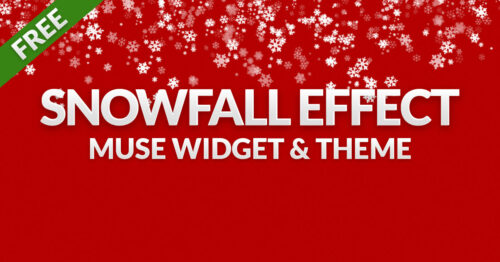 Snowfall Effect Muse Widget and Winter Holidays Muse Theme by MuseShop.net - Product Image