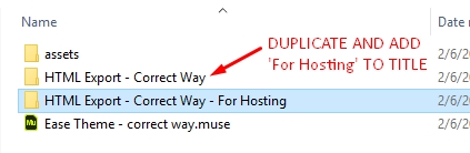 MuseShop.net tutorial - Duplicating the exported HTML folder
