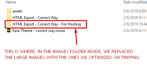 MuseShop.net tutorial - Images uploaded - Making sure we worked with the correct folder