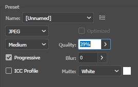 MuseShop.net tutorial - Save for Web in Illustrator - Image optimization parameters