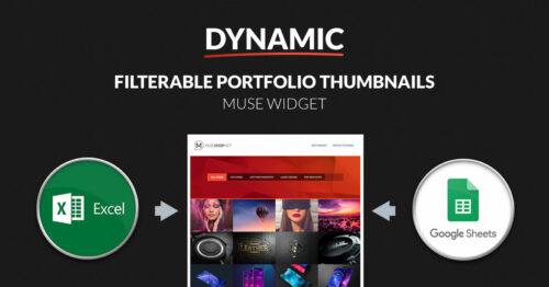 Dynamic Filterable Portfolio Thumbnails Adobe Muse Widget by MuseShop.net - Product Image